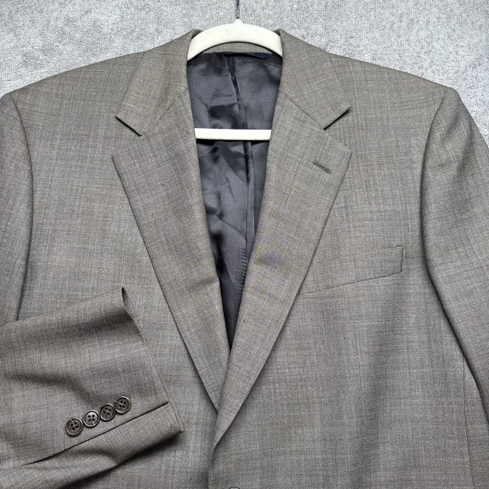 Brooks Brothers Men's 40R Brown‎ Wool Cashmere Blazer Made in Italy 2 Button